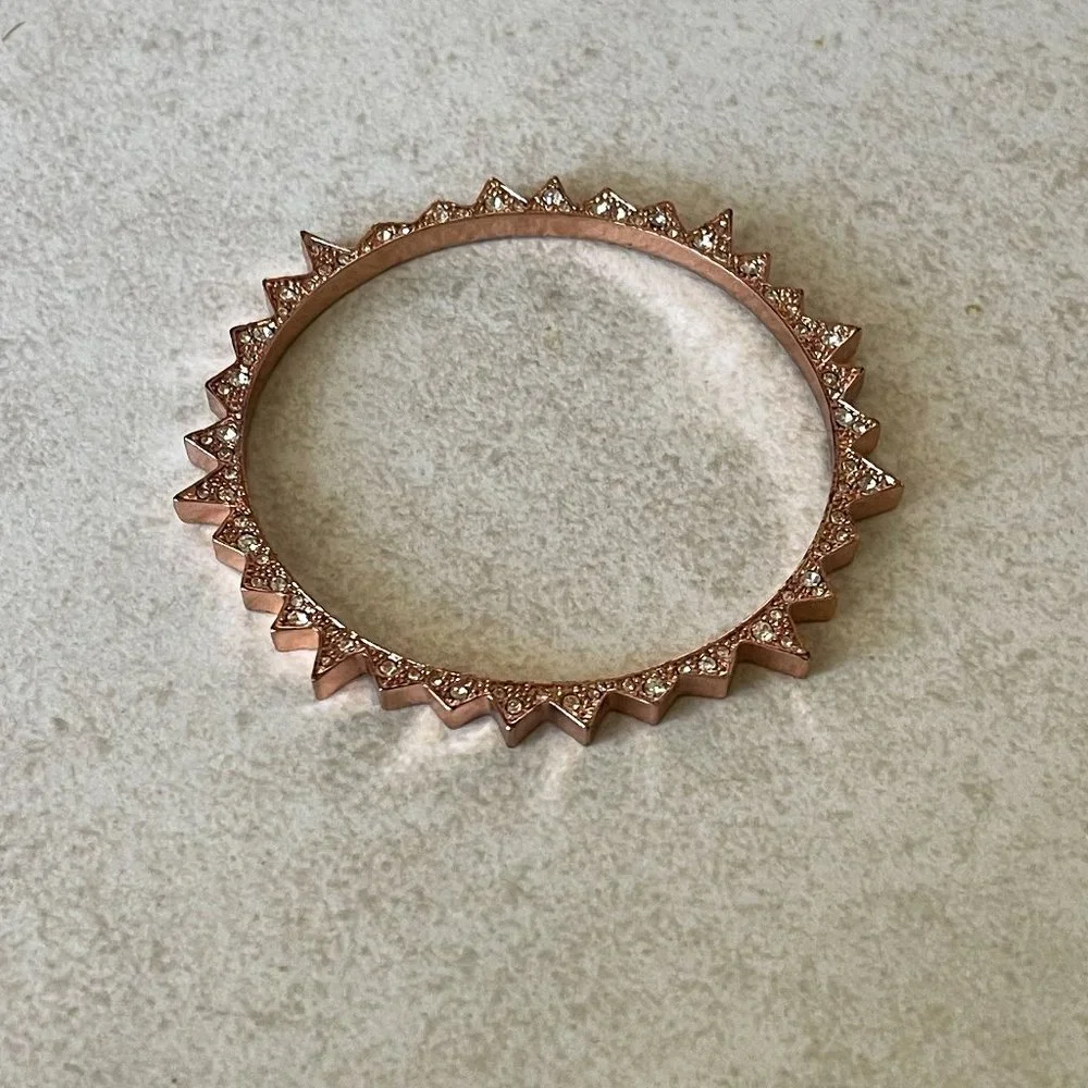 CC Skye Rose Gold Pave Bangle Bracelet